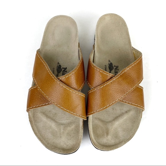 Roots Shoes - 𝅺Roots Leather Cork Slip On Slide Sandals